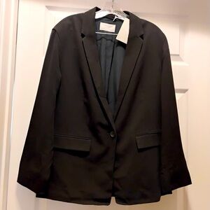 NWT Everlane The Easy Blazer Black Jacket Size 6 Classic Fit Career Lyocell